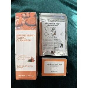 Turmeric Kojic Acid Rose Water Brightening Facial Cleanser 3 pieces